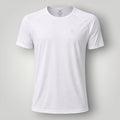 W One Brand Store white polyamide t-shirt with raglan sleeves and subtle logo detail, ideal for fitness.